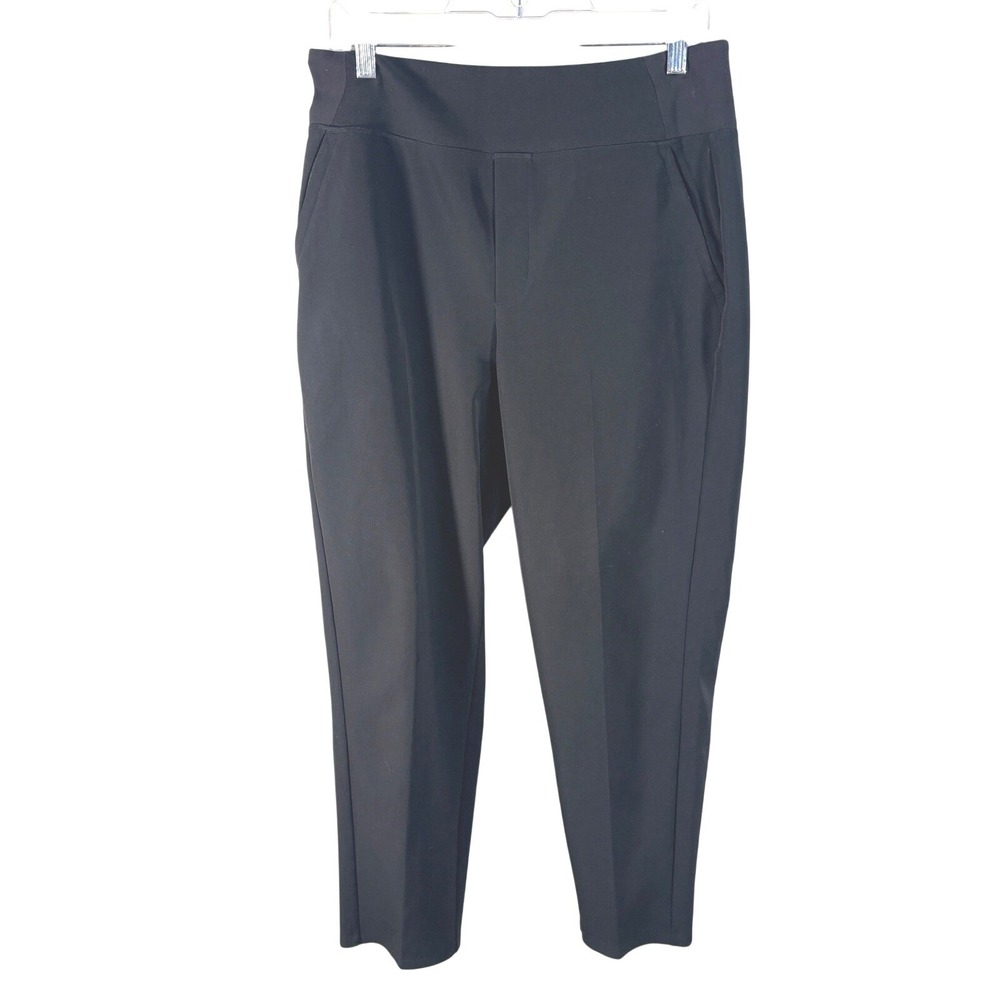 Athleta Brooklyn Ankle Pants Black Tapered Travel Trousers Size 8 1166
